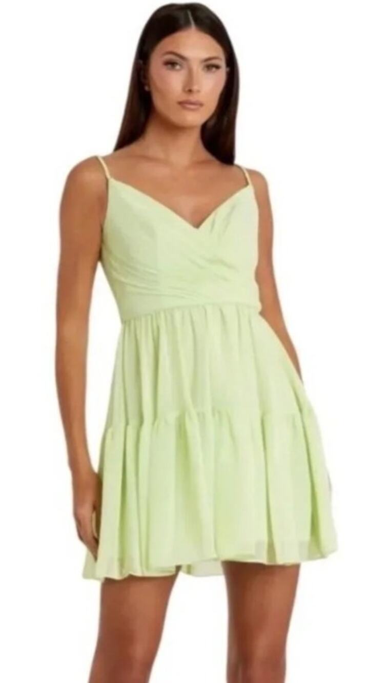 IEENA for Mac Duggal 70200 Dress Sleeveless Braided Strap Mint Green NWT 10